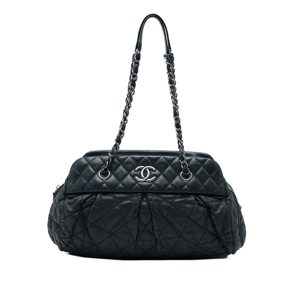 Pre-Loved Chanel Quilted Iridescent Calfskin Chic Quilt Bowling Bag